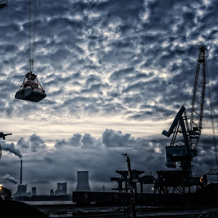 container yard aerial